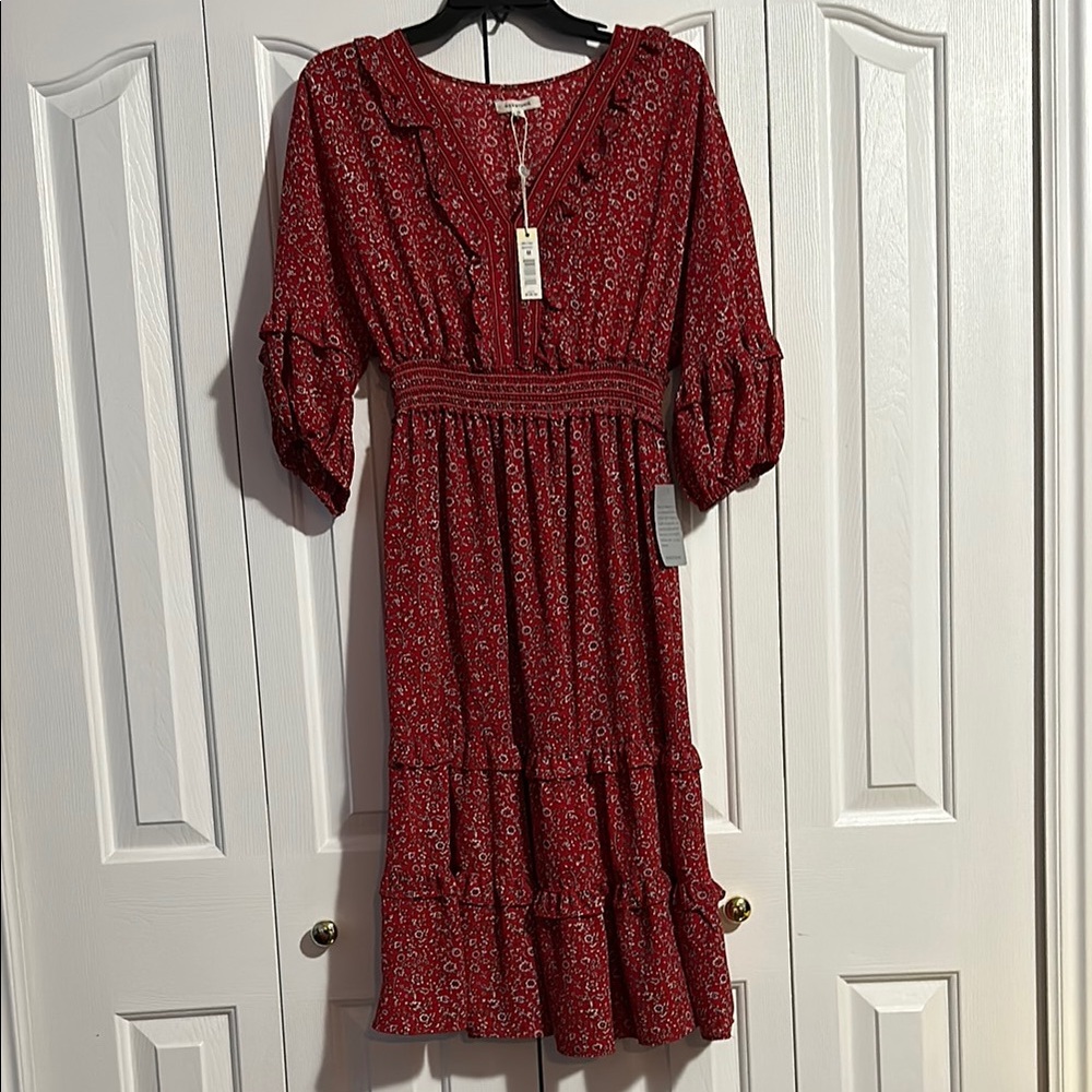 Max Studio NWT red print dress